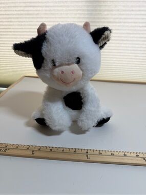 Spark Create Imagine Plush Cow - White & Black. Rattle and sensory ears